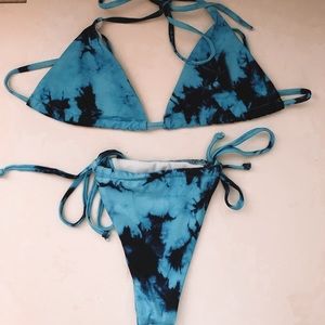 Cute two piece marble bikini